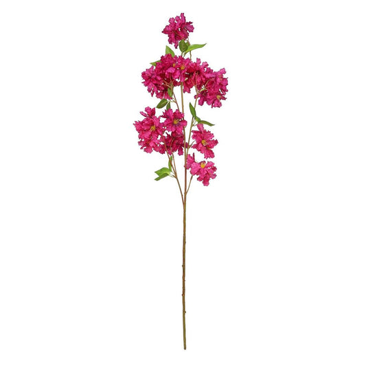 Artificial Dark Pink Silk Apple Tree Blossom 80cm