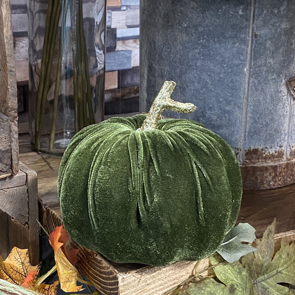 Green Velvet Pumpkin