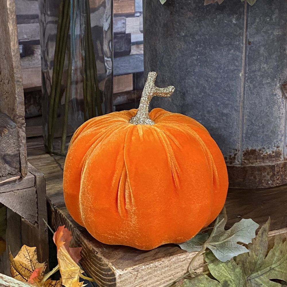 Orange Velvet Pumpkin