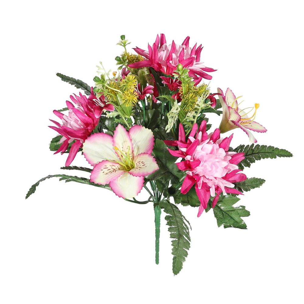 Artificial Rose Alstro Mixed Pink Bouquet