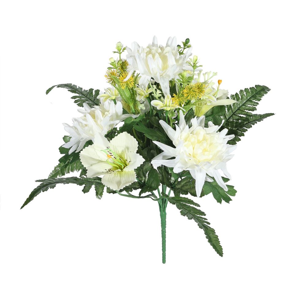 Artificial Rose Alstro Mixed Cream Bouquet