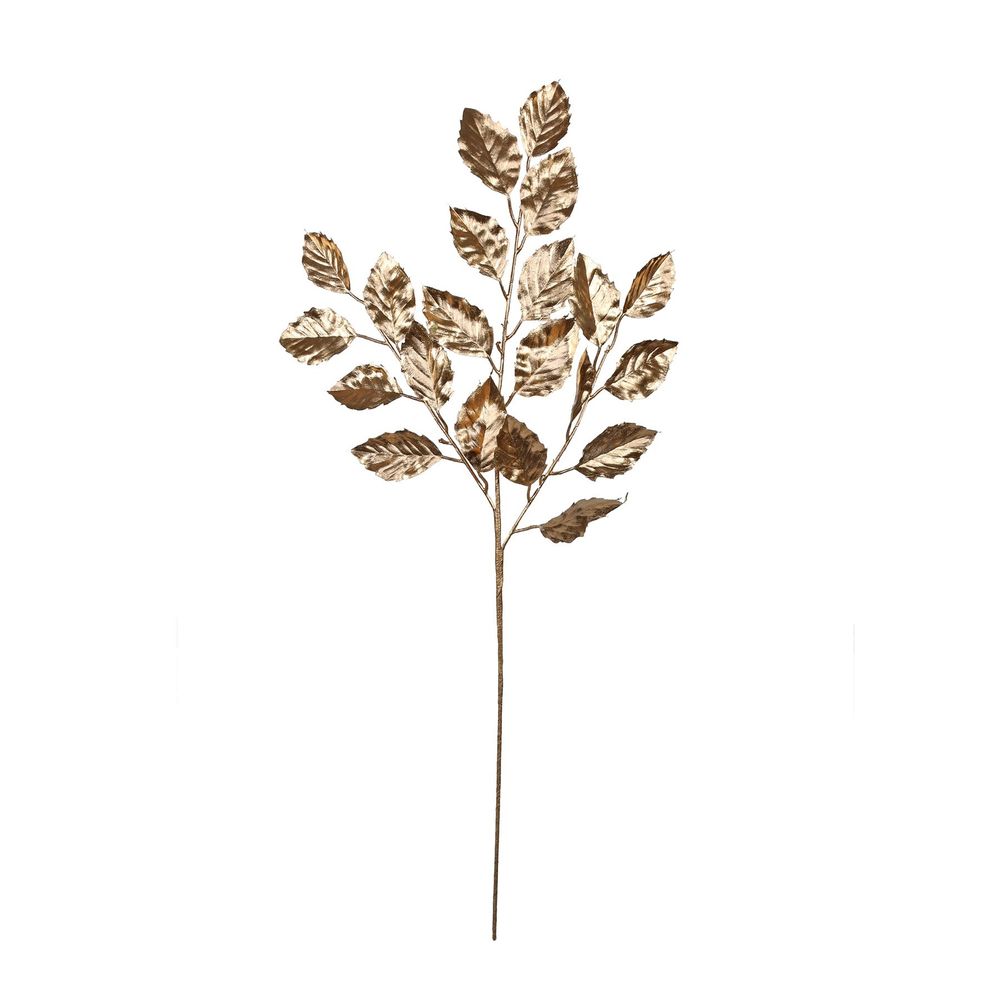 Artificial Metallic Birch Leaf Spray - Gold