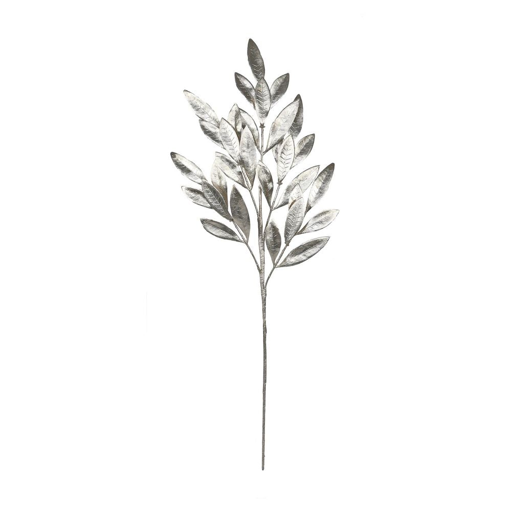 Artificial Metallic Laurel Leaf Spray - Champagne