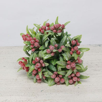 Artificial Frosted Red Berry Bunch