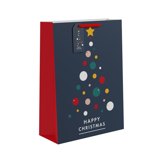 Extra Large Happy Christmas Bauble Gift Bag