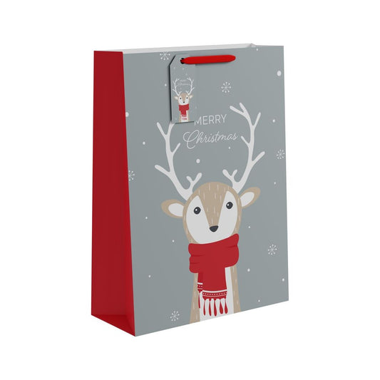 Extra Large Merry Christmas Reindeer Gift Bag