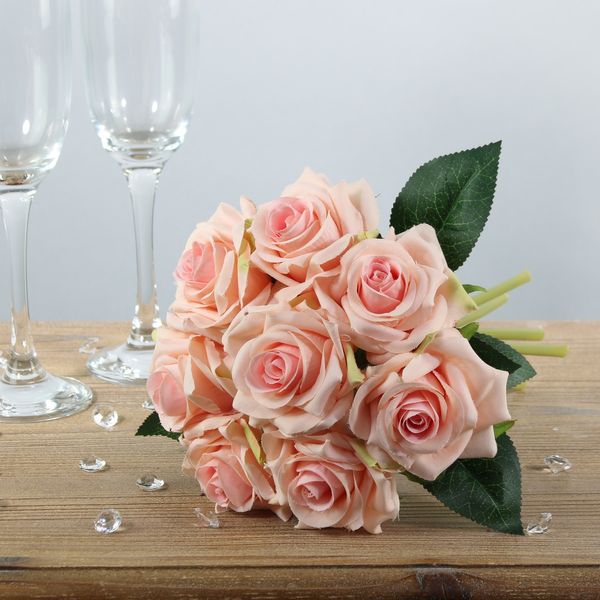 Peach Arundel Rose Bouquet