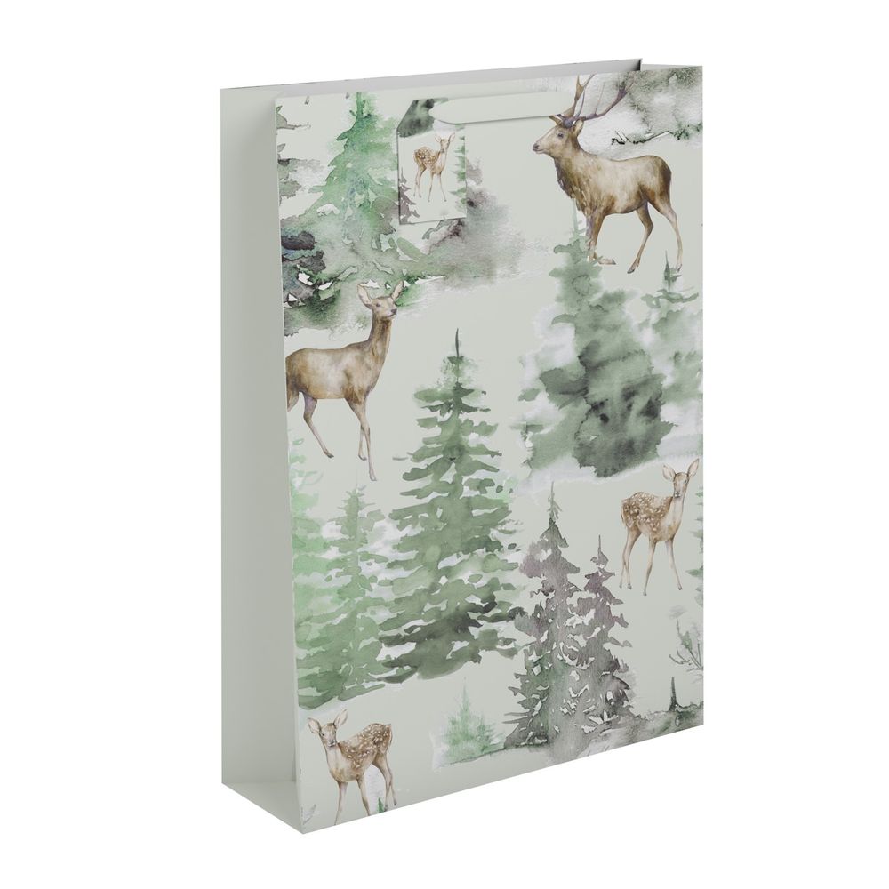 Extra Large Traditional Reindeer Forest Gift Bag