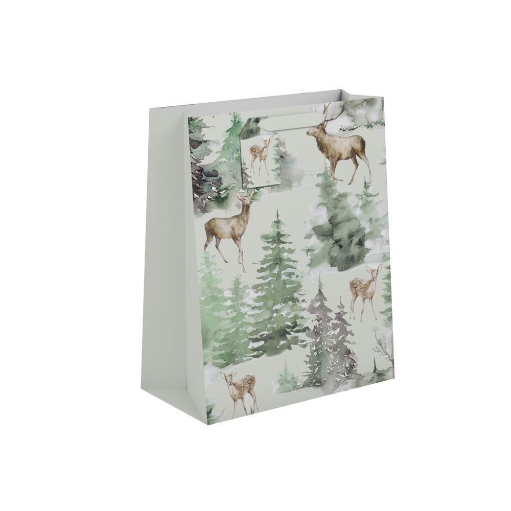 Large Traditional Reindeer Forest Gift Bag