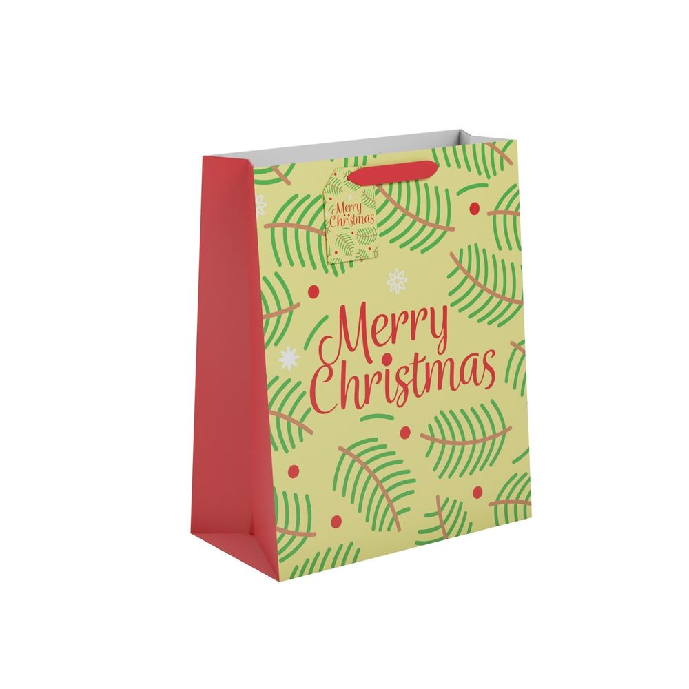 Large Merry Christmas Spruce Gift Bag