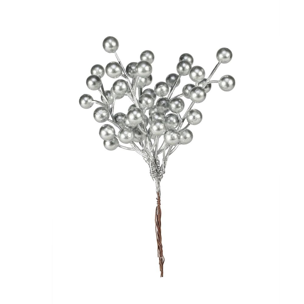 Artificial Silver Berry Bunch