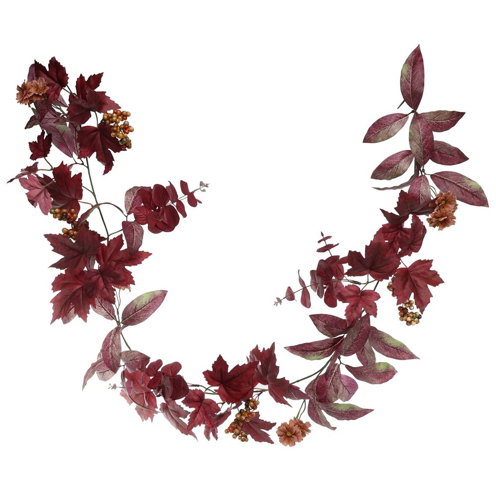 Autumnal Glamis Burgundy Garland - 180cm