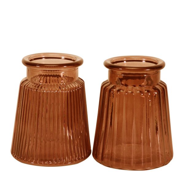 Ribbed Honey Vase