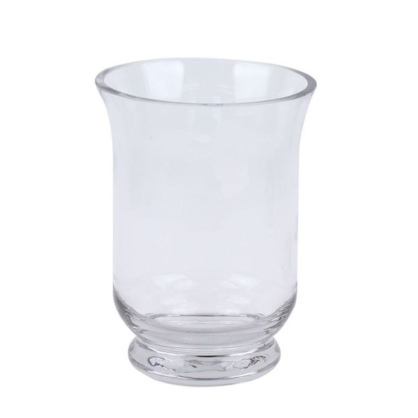 Glass Hurricane Footed Vase 14.5 cm