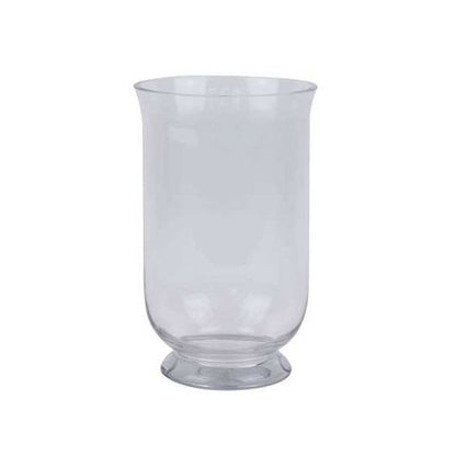 Glass Footed Hurricane Vase H27 cm