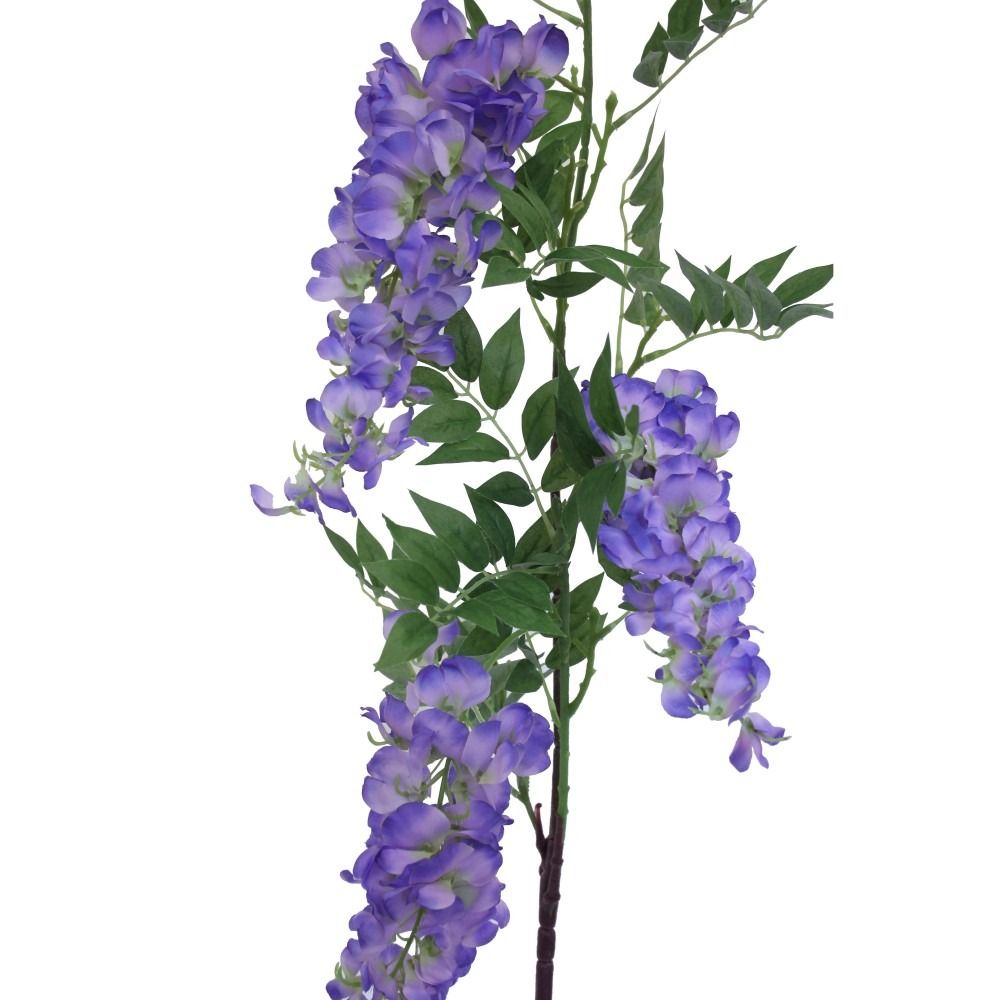 Artificial Wisteria Branch - Violet