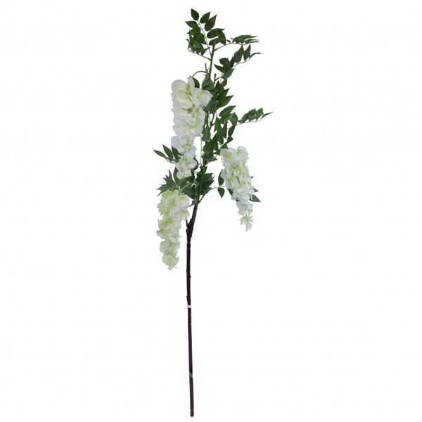 White Artificial Wisteria Branch