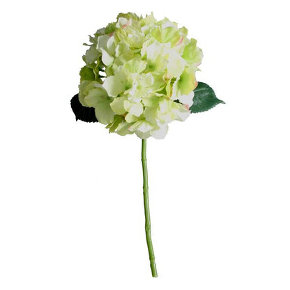 Artificial Silk Hydrangea Short Stem Pick 42 cm - Green