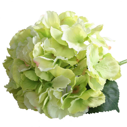 Artificial Silk Hydrangea Short Stem Pick 42 cm - Green