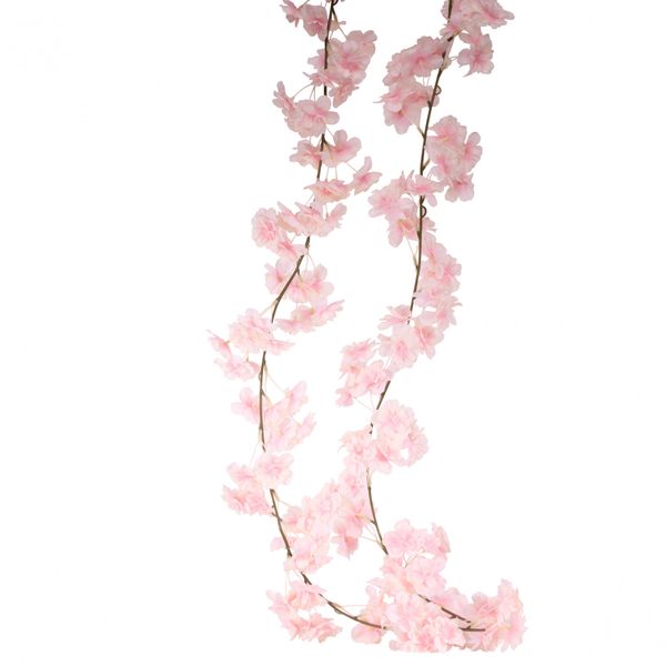 Artificial Silk Blossom Garland - Pink