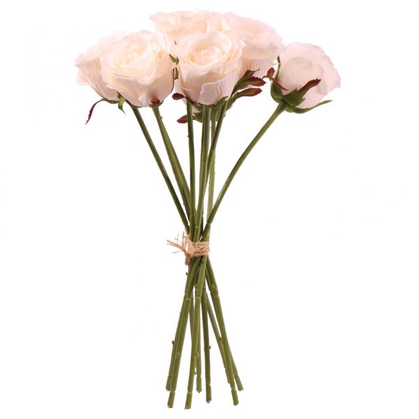 Artificial Silk Rose Bundle - Cream