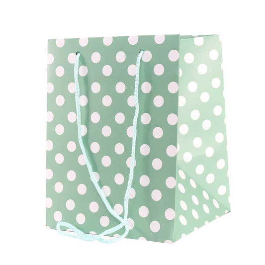 Sage Polka Dot Hand Tie Gift Bag