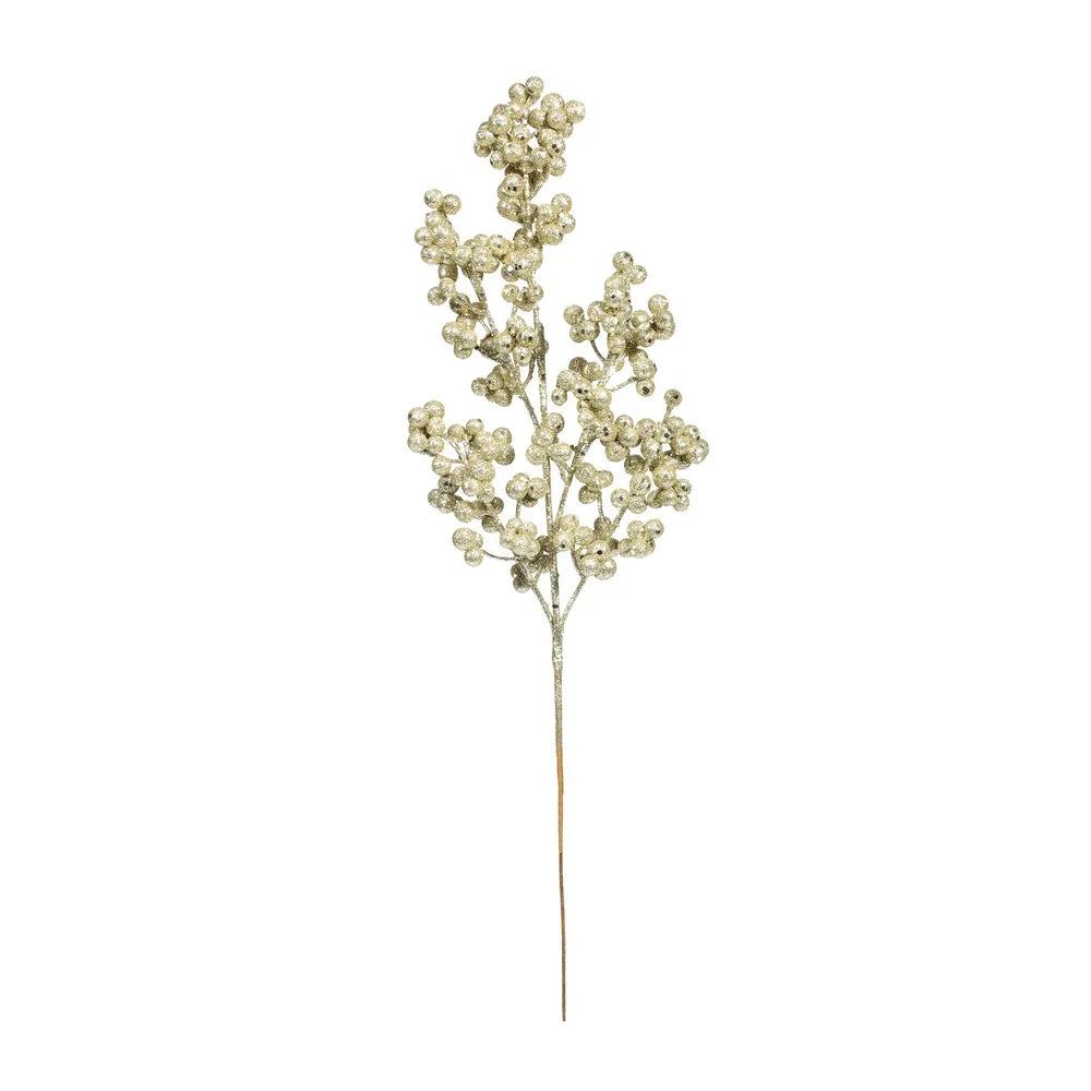 Glitter Berry Stem Gold (H47cm)