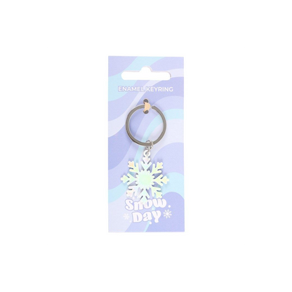 Snow Day Snowflake Keyring