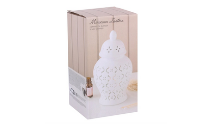Moroccan Lantern Cut Out Oil Burner and Wax Warmer