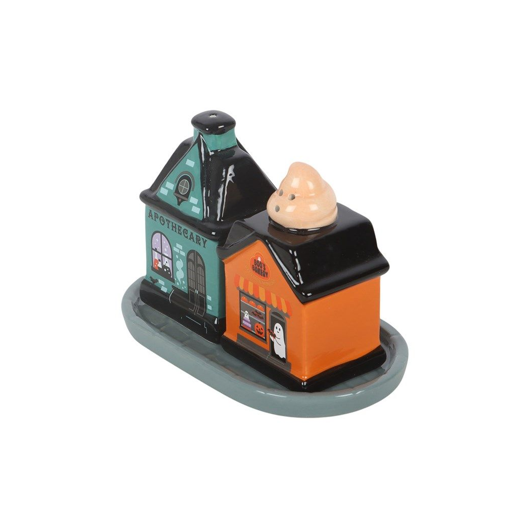 Spooky Street Salt and Pepper Shakers