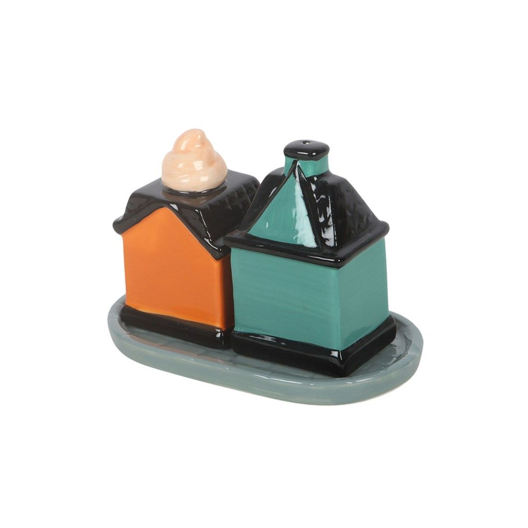 Spooky Street Salt and Pepper Shakers