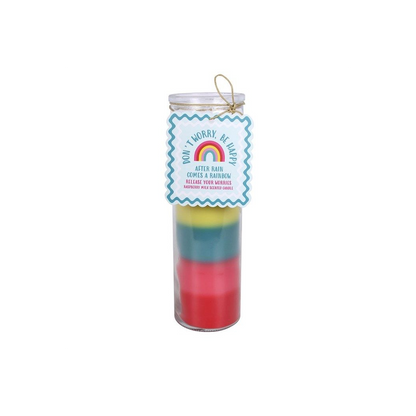 Striped Raspberry Milk Scented Tube Candle