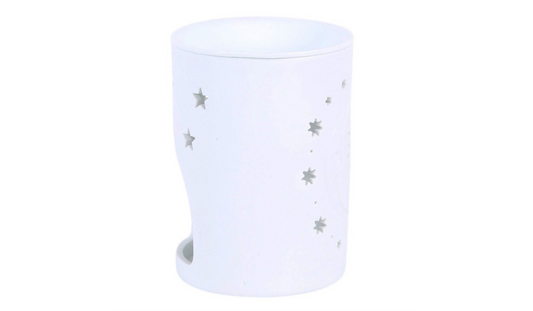 White Sun and Moon Cut Out Oil Burner and Wax Warmer