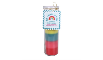 Striped Raspberry Milk Scented Tube Candle