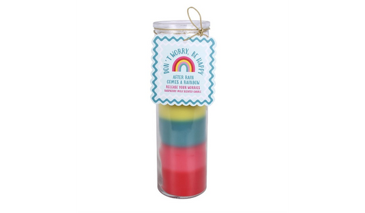 Striped Raspberry Milk Scented Tube Candle