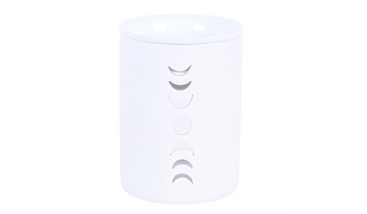White Moon Phase Cut Out Oil Burner and Wax Warmer