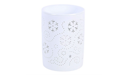 White Snowflake Cut Out Oil Burner and Wax Warmer