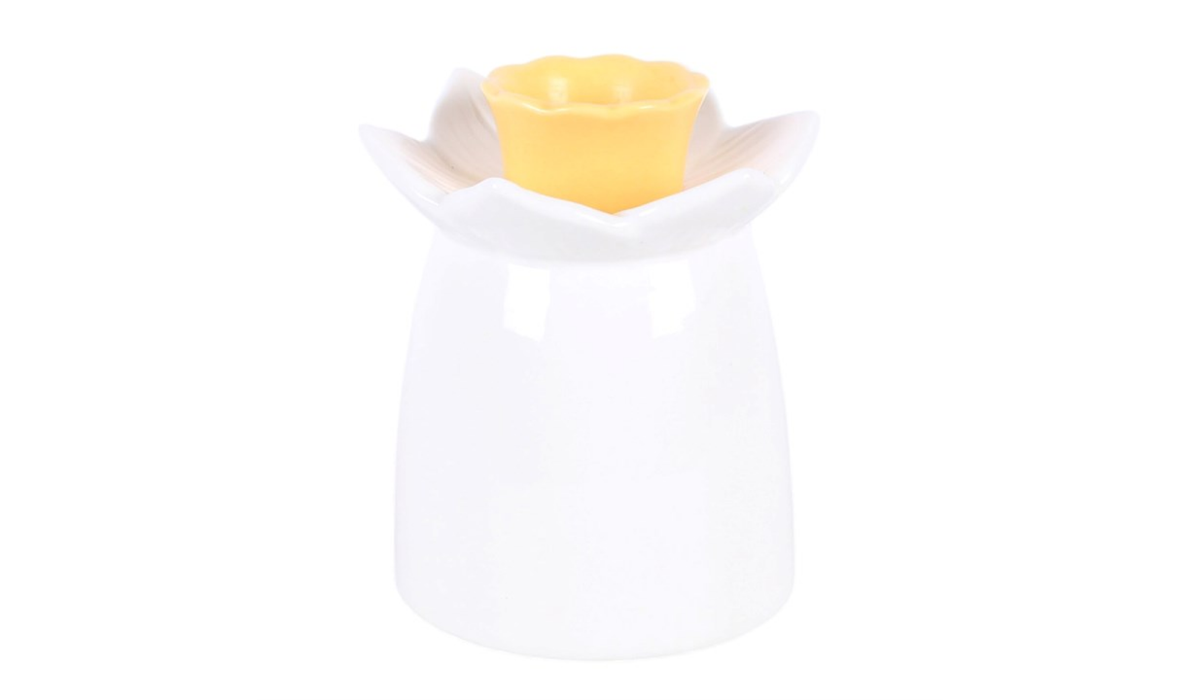White Daffodil Oil Burner and Wax Warmer