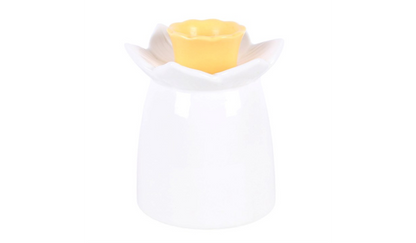 White Daffodil Oil Burner and Wax Warmer