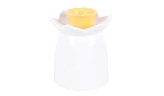 White Daffodil Oil Burner and Wax Warmer