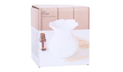 White Rose Oil Burner and Wax Warmer