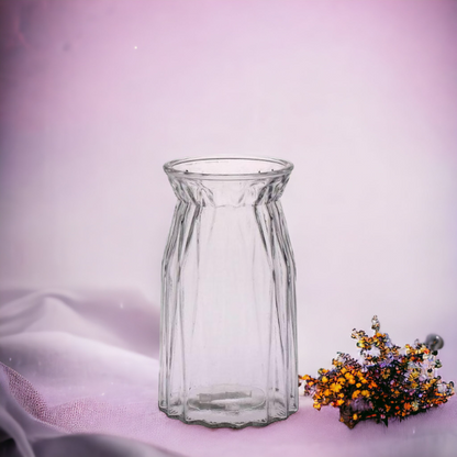 Ribbed Glass Vase