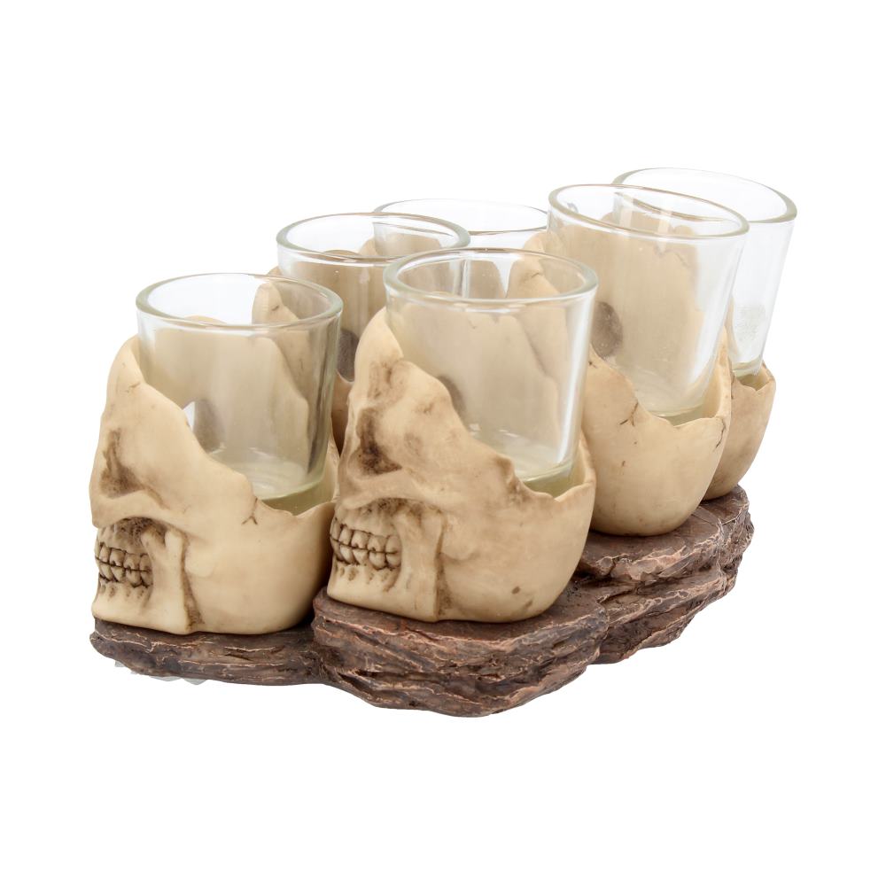 Six Shooter Skulls Skull Shot Glass Set