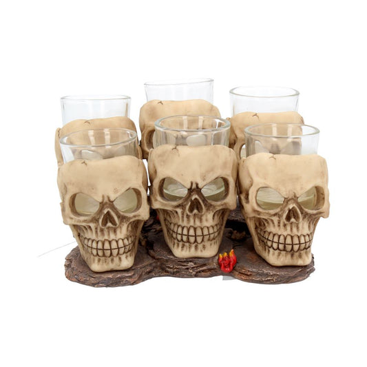 Six Shooter Skulls Skull Shot Glass Set