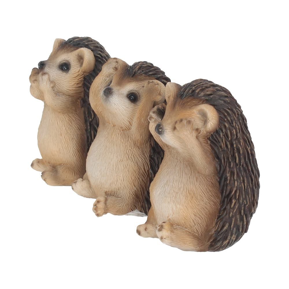 Three Wise Hedgehog Figurines