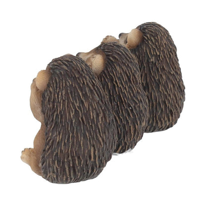 Three Wise Hedgehog Figurines