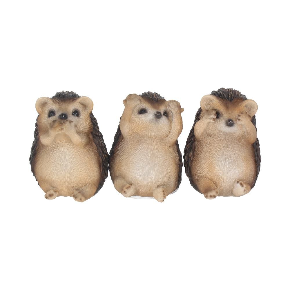 Three Wise Hedgehog Figurines