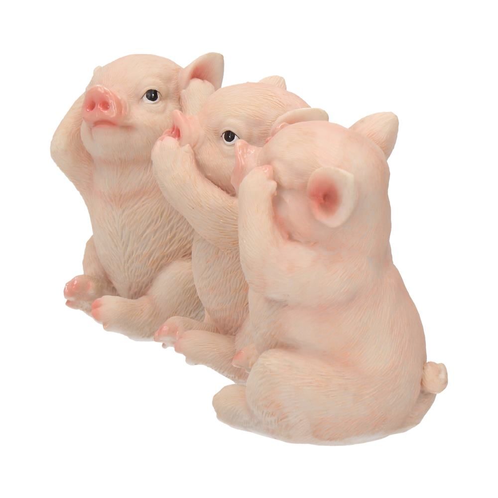 Three Wise Pig Figurines