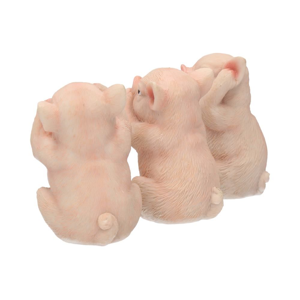 Three Wise Pig Figurines