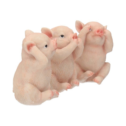 Three Wise Pig Figurines